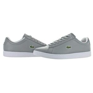 Lacoste Women's Hydez 319 1 P SFA Leather Sneaker Sz 10 Grey White Lace‎ Up Shoe